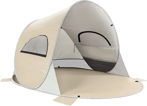 Vista 12 de WolfWise carpa para playa desplegable fácil de armar con FPS 50+, brinda sombra y protección al instante Azul