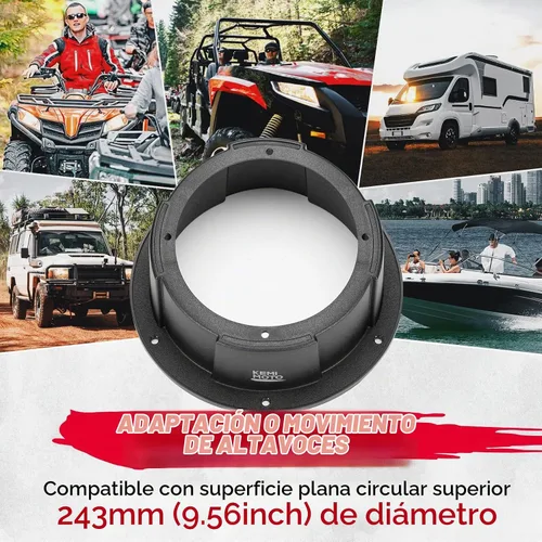 Vista 3 de KEMIMOTO Caja de altavoces en ángulo de 6.5 pulgadas, 1 unidad Negro
