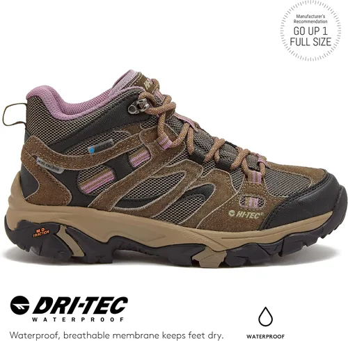 Vista 2 de HI-TEC Apex Lite Mid WP Botas de senderismo impermeables para mujer, ligeras, para exteriores y senderos