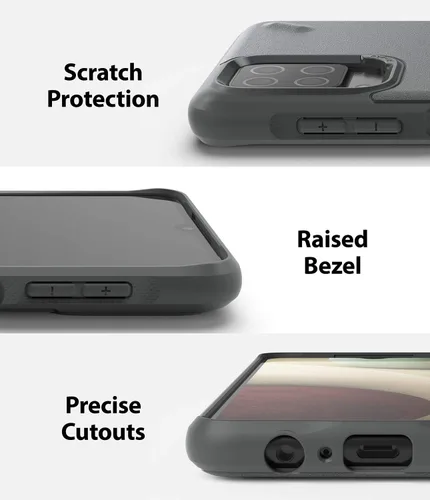 Vista 5 de Ringke Onyx - Funda compatible con Samsung Galaxy A12 (6.5 pulgadas), antihuellas dactilares, antideslizante, agarre cómodo, resistente, duradera, a