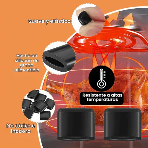 Vista 3 de GCQ Parachoques de goma para freidora de aire, 4 piezas de repuesto, puntas de goma, gomas de silicona, pestañas para pies, accesorios para Power