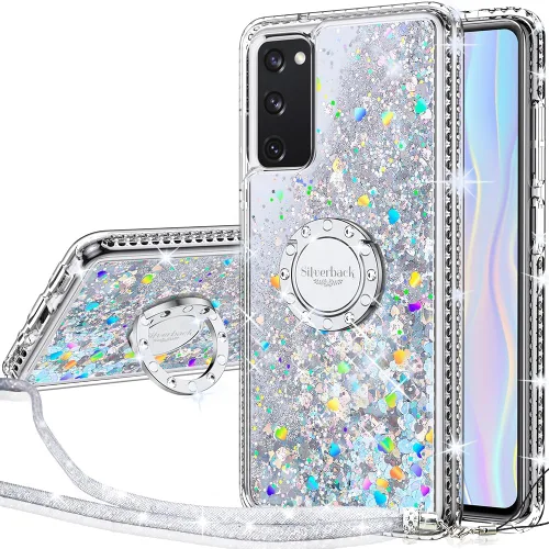 Vista 11 de Silverback - Carcasa para Samsung Galaxy S20 FE con soporte de anillo, color dorado transparente