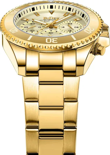 Vista 3 de Biden BIDEN-0163 Men's Analogue Quartz Watch with Stainless Steel Strap Negro A