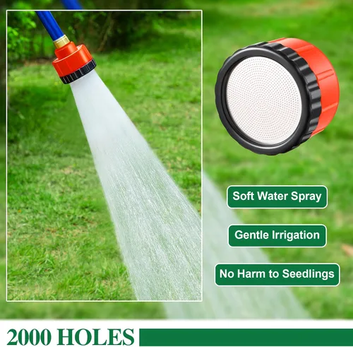 Vista 3 de Dreyoo Boquilla de riego de jardinería de 2000 agujeros para jardín al aire libre, rociador de ducha de jardín de 11 Gpm compatible con boquillas