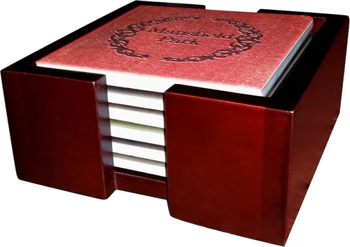 Vista 4 de Jane Austen Books - Juego de posavasos de cerámica con respaldo de corcho, juego de 6 piezas