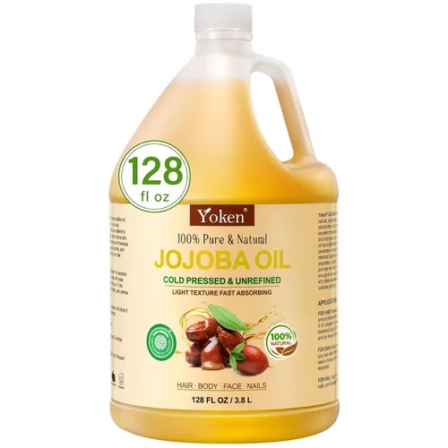 Vista 10 de Yoken Aceite de jojoba orgánico USDA prensado en frío, 8 onzas líquidas, 100% puro y natural, aceite de jojoba sin refinar para masajes faciales
