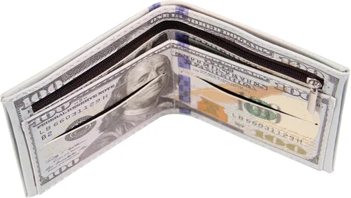 Vista 3 de Sibalasi - Funda para tarjetas de visita con clip para billetes de dólar estadounidense para hombre