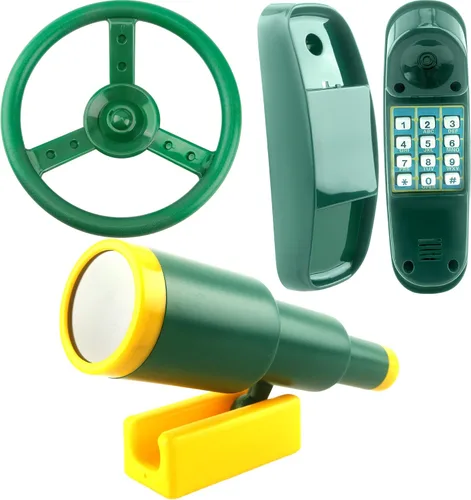 Vista 8 de Accesorios para el patio de recreo, Swingset, volante, telescopio de plástico, teléfono Swingset, juguete para niños, patio al aire libre, patio