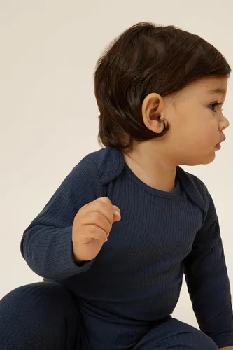 Vista 14 de MORI Body unisex de manga larga para bebé de viscosa de bambú y algodón orgánico, cómodo mameluco para niños y niñas