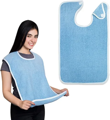 Vista 23 de Avalon Towels Adult Bibs for Women 100% Cotton Bib for Adults for Eating - Terry Cloth Adult Bibs for Men Clothing Protectors