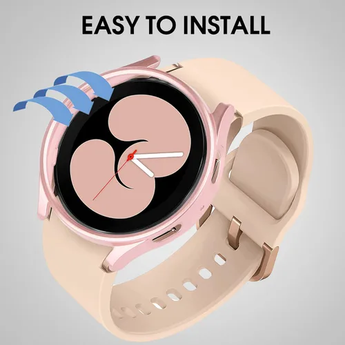 Vista 7 de Paquete de 12+4 Fundas para Samsung Galaxy Watch FE/5/4 de 40 mm con Protector de Pantalla de Vidrio Templado, Funda Protectora Resistente a