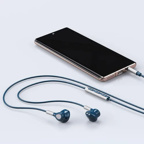 Vista 8 de Auriculares con cable, auriculares intrauditivos con cable, auriculares de medio oído, conector de 0.138 in, auriculares con cable con micrófono