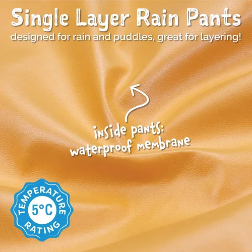 Vista 6 de JAN & JUL Pantalones de lluvia impermeables para niños pequeños y niños