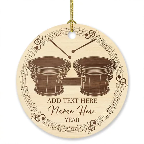 Vista 21 de Adorno de Navidad personalizado de acordeonista 2024, adornos de instrumentos musicales, adorno de acordeón, regalo para amantes de la música, texto