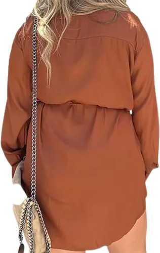 Vista 7 de Nuevo juego de vestido de satén de otoño 2023, nuevo juego de túnica de 2 piezas de satén cubierto de noche 2023, vestido elegante casual de seda
