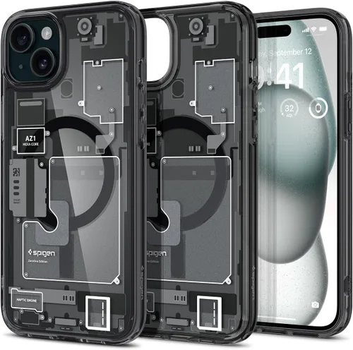 Vista 38 de Spigen Ultra Hybrid MagFit Impresión Digital Directa - Funda para iPhone 16 Pro [Diseño Personalizado][Compatible con Magsafe] - Analógica DDP