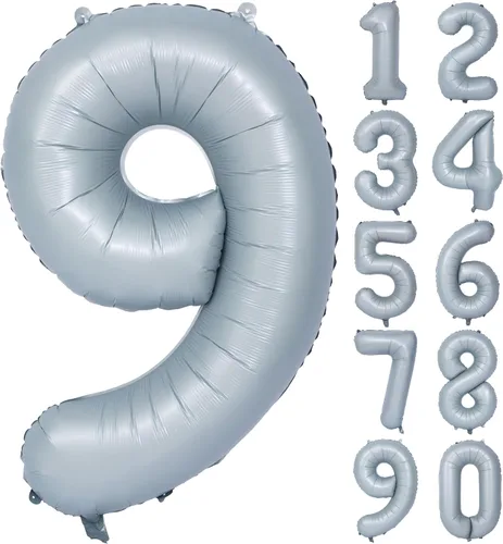 Vista 62 de Globos de 40 pulgadas con números de caramelo, papel de aluminio de helio, globos de látex de Mylar para fiesta de cumpleaños, decoración digital 0