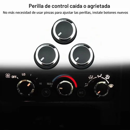 Vista 4 de 84141127 Perilla de control de temperatura CA para Chevrolet Express 2008-2021, apto para GMC Savana 2008-2017, 84793085 3 piezas