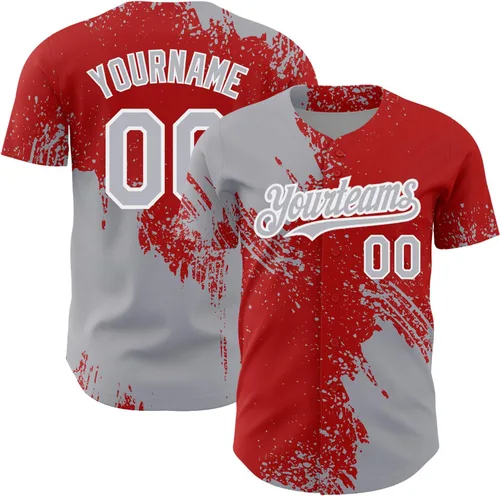Vista 38 de Camiseta de béisbol personalizada con patrón de cepillo de béisbol, camisas de béisbol personalizadas, uniforme deportivo, número de nombre cosido