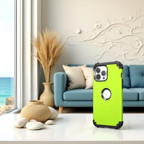 Vista 3 de IDweel Funda para iPhone 14 Pro Max con Protector de Pantalla para Mujeres, 3 en 1, a prueba de golpes, ajuste delgado, híbrida, resistente, Hierba