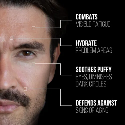 Vista 7 de RUGGED & DAPPER Crema facial Age Defense, limpiador facial diario Power Scrub facial, complejo de ojos de defensa de la edad