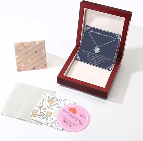 Vista 7 de Collar de regalo para mujeres y niñas, collar de plata de ley 925, joyería para mamá, hija, tía, abuela, esposa, hermana, novia, día de la madre