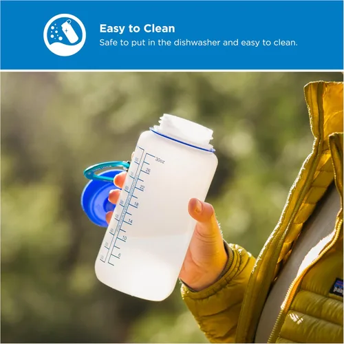 Vista 3 de Nalgene HDPE Botella de agua de boca ancha sin BPA, 30 onzas