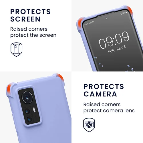 Vista 3 de kwmobile Funda cruzada compatible con Xiaomi 12/12X - Funda de silicona TPU con correa - Lavanda