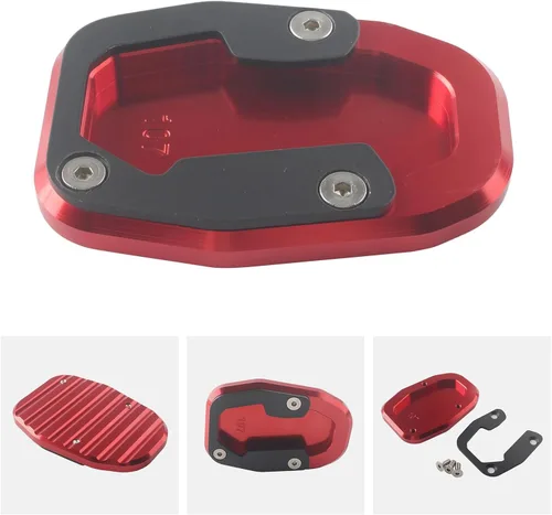 Vista 3 de Soporte lateral antideslizante para ampliar almohadilla para DUCATI DESERT X 2022-2023 Rojo