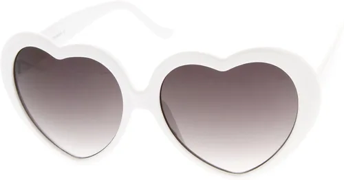 Vista 2 de Gafas de sol de gran tamaño con forma de corazón UV400 lindas gafas de moda para mujer 2047in