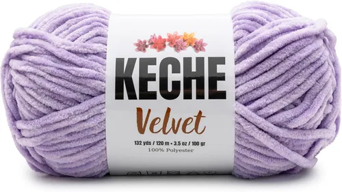Vista 72 de Keche Hilo para ganchillo, hilo de terciopelo, chenilla suave, manta de bebé voluminosa amigurumi Yarn 3.53 oz (132 yardas) - Arona
