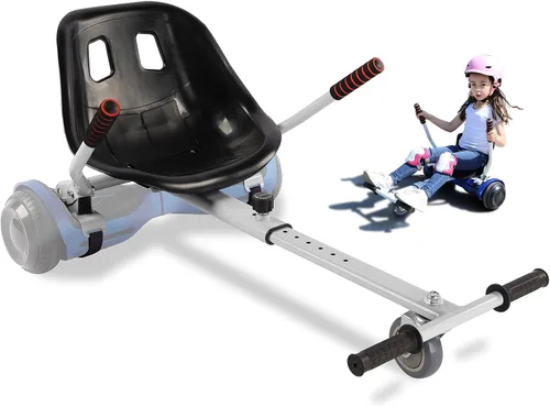 Vista 4 de Accesorio de asiento Hoverboard para scooter de equilibrio automático, kit de conversión de Go Kart con marco ajustable, accesorios para niños