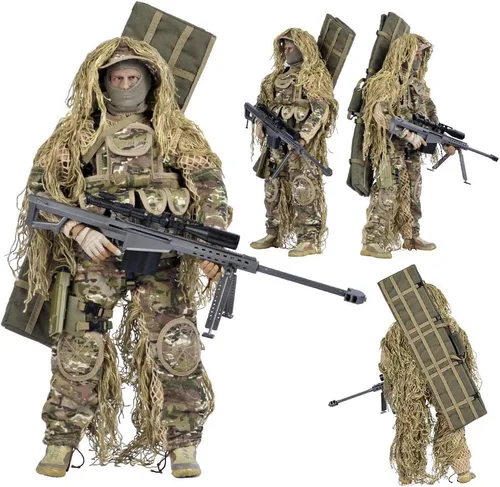 Vista 9 de YEIBOBO! Figura de acción de equipo SWAT de las Fuerzas Especiales, altamente detallada de 12 pulgadas (ASSUALTER)