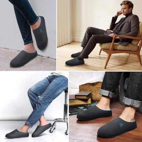 Vista 6 de MAIITRIP Pantuflas de espuma viscoelástica antideslizantes para hombre (tamaño 7-17)