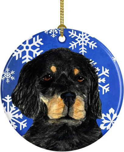 Vista 329 de Caroline's Treasures Cavalier Spaniel - Adorno de cerámica para colgar en el árbol de Navidad, para el hogar, Navidad, fiestas, regalo, 3 pulgadas