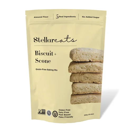 Vista 10 de Stellar Eats Mezcla de panqueques y waffles sin cereales Sin gluten, sin lácteos, a base de plantas, apta para paleo Endulzada con azúcar
