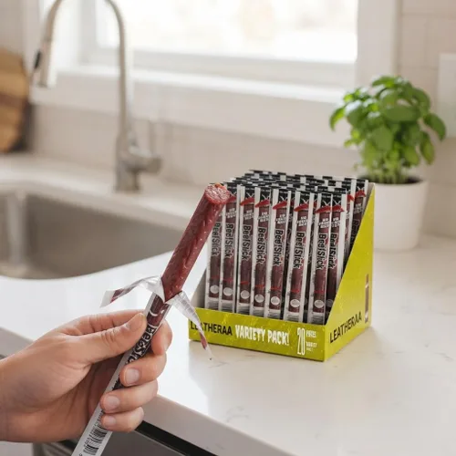 Vista 2 de 𝕵@ck Link'$ Original Beef Sticks 20 Count Original Beef Snack Sticks, Individually Packaged Meat Snacks Perfect for Adults, Office Breaks, Road