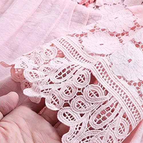 Vista 6 de Aniywn Camiseta de manga 34 con estampado floral y cuello redondo para mujer