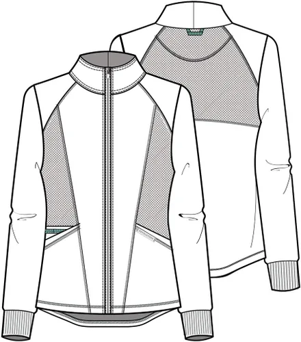 Vista 6 de Cherokee Revolution - Chaqueta médica para mujer con cremallera frontal Negro