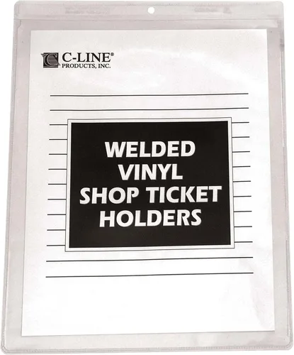 Vista 8 de C-Line soportes para boletas de tienda de vinilo, lados transparentes, 9 x 12 pulgadas, 50 por caja (80912)