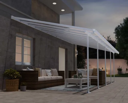 Vista 2 de Techo Palram Feria para patio y/o terraza, Amigable con el ambiente, Blanco