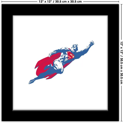 Vista 6 de Trends International Gallery Pops DC Comics Superman - Póster de pared de cómic de héroe, 12 x 12 pulgadas, versión enmarcada en negro