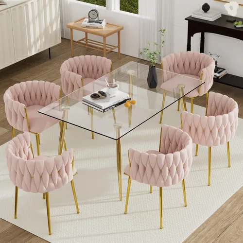 Vista 15 de Juego de mesa de comedor de cristal plateado para 2, juego de mesa cuadrada de lujo moderno de 36 pulgadas, juego de mesa de cocina minimalista de 3