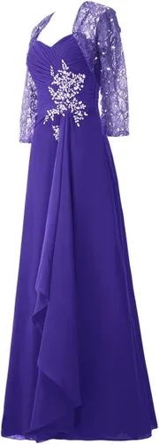 Vista 3 de SDRESS Vestido largo de dama de honor con mangas 34 para mujer