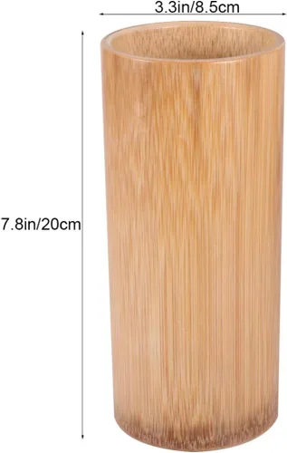 Vista 8 de KItchen - Soporte para utensilios de cocina, de bambú, para palillos, cuchara, tenedor, cubiertos, organizador de 7.9 in