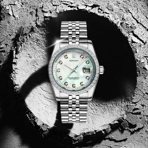 Vista 6 de Relojes automáticos de lujo para hombre, reloj automático de viento automático, con ventana de calendario inoxidable, resistente al agua, reloj