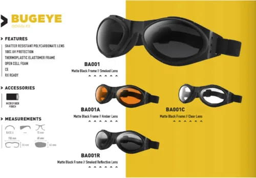 Vista 2 de Bobster ® Bugeye, montura negra mate, lente ahumada