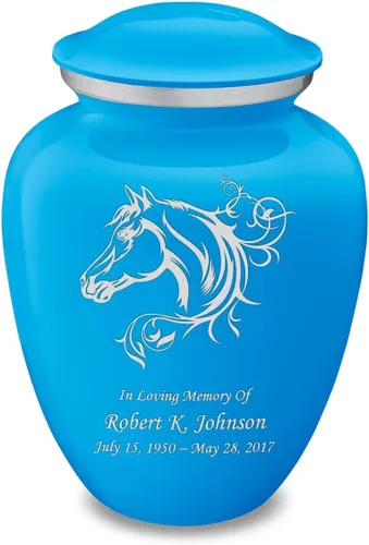 Vista 25 de Geturns Embrace - Urnas de cremación personalizadas para adultos para cenizas humanas, urna funeraria negra grande para hombres y mujeres, 200 libras