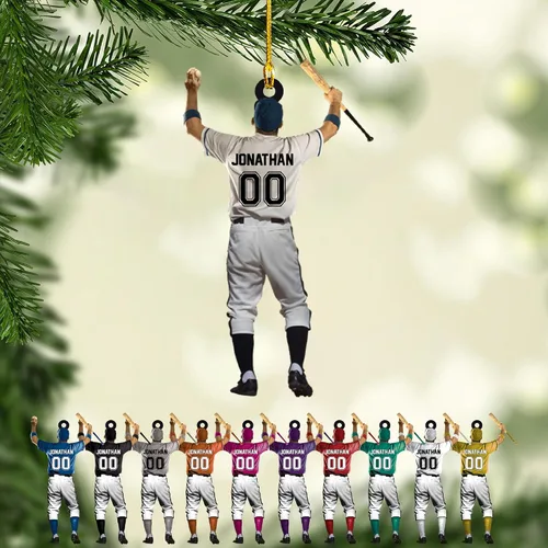 Vista 26 de Personalized Baseball Christmas Ornament Custom Player Gift Decor 25on335