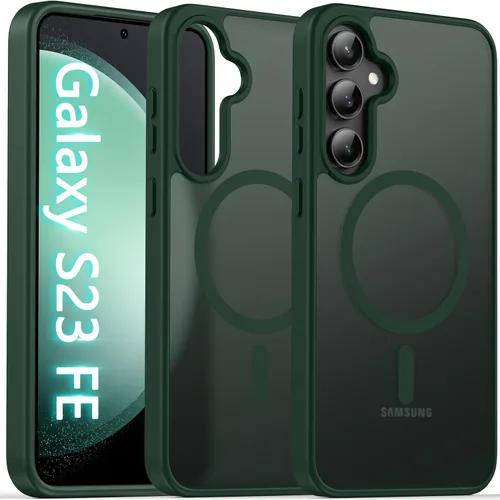 Vista 65 de Oterkin Funda magnética para Samsung Galaxy A17 mate, funda de teléfono A17 compatible con MagSafe esmerilada, translúcida, a prueba de golpes Negro